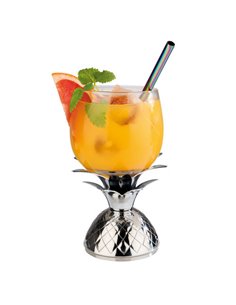 Pineapple Barrel Mug – Glass Cup with Stainless Steel Lid STDP-93375