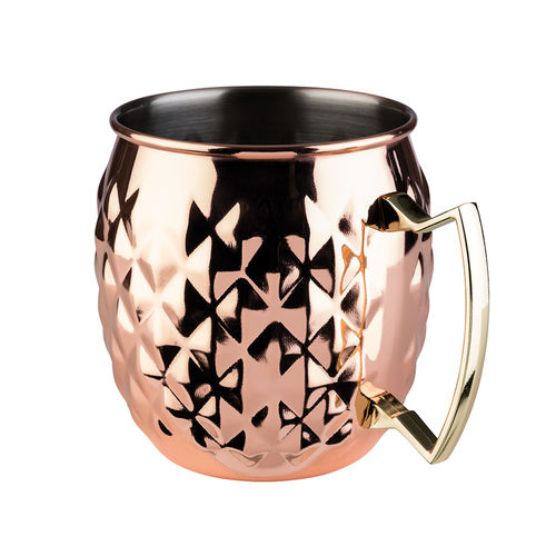 Glossy Copper look Moscow Mule Barrel Mug, Stainless Steel STDP-93332