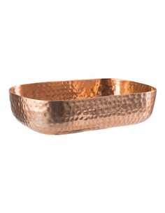 Aluminium ‘Copper look’ Hammered Bowl 23 x 15.5cm STDP-40694