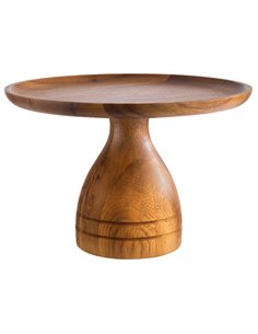 Acacia Wood Cake Stand 24cm / 9.4″, height 16cm / 6.3″ STDP-33293