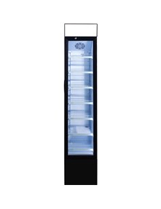 Commercial Bottle cooler Upright 105 litres Hinged glass door LED Canopy Black | Stalwart DA-SC105B