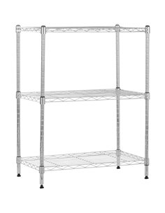 Commercial Shelving unit 3 tier 1350kg Width 1800mm Depth 450mm Chrome wire | Stalwart Da-CR346182