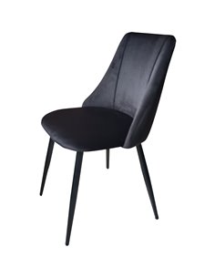 Velvet Dining Chair Black | Stalwart DA-WW185