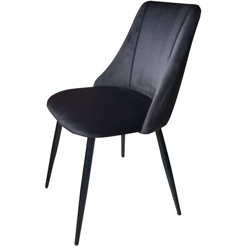 Velvet Dining Chair Black | Stalwart DA-WW185