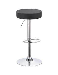 Black Height Adjustable Barstool with Thick seat | Stalwart DA-WW120