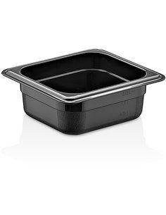 Polypropylene Gastronorm Pan GN1/6 Depth 100mm Black | Stalwart DA-GNPP16100B