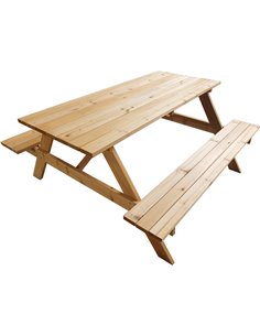 Beer Garden Table Picnic Bench - 160x160x75cm|DA-572006