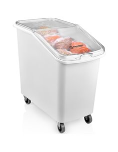 Mobile Ingredient Bin 100 litre Transparent lid | Stalwart DA-GIB01