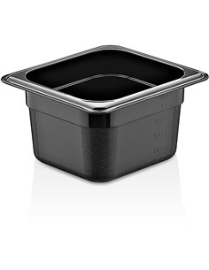 Polypropylene Gastronorm Pan GN1/6 Depth 150mm Black | Stalwart DA-GNPP16150B