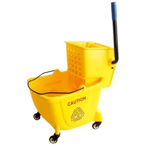 Professional Mop Bucket with Side Press Wringer 24 Litres | Stalwart DA-JYMWF2403