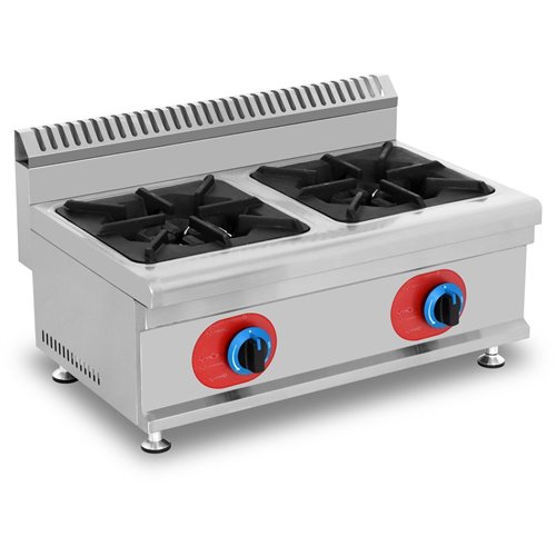 Commercial Countertop Gas Cooker 2 burners Natural Gas | Stalwart DA-GB2T