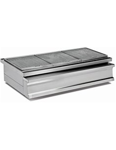 Professional Stainless steel Charcoal Grill with Firebrick &amp Ash drawer 1200x730x290mm | DA-OCK020K