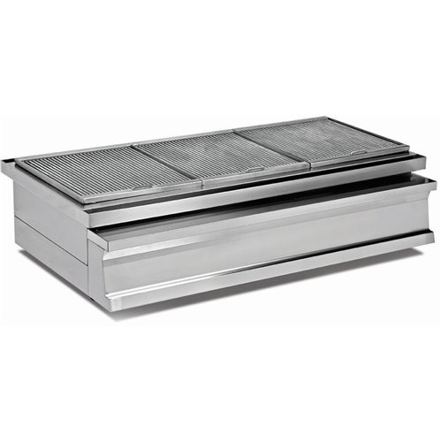 Professional Stainless steel Charcoal Grill with Firebrick &amp Ash drawer 1200x730x290mm | DA-OCK020K