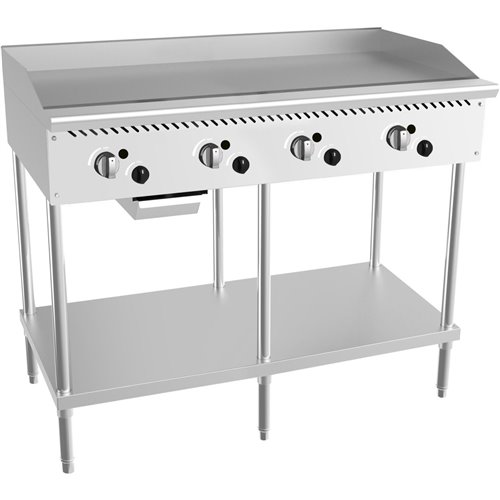 Commercial Gas Griddle Freestanding 1220mm Width | Stalwart MGG48MF