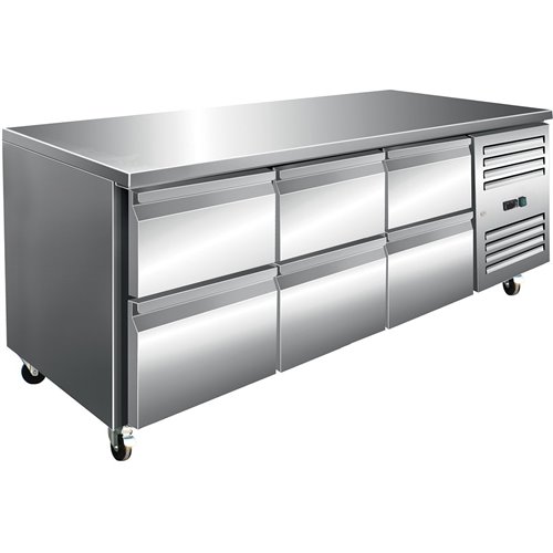 Commercial Refrigerated Counter 6 drawers Depth 700mm | DA-6DRG31V