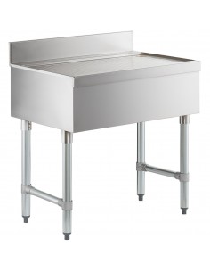 Commercial Bar Drainboard with Backsplash Stainless steel 610x470x760mm | DA-BDU1824