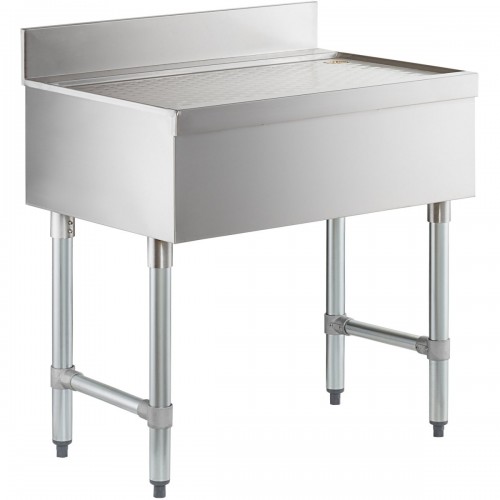 Commercial Bar Drainboard with Backsplash Stainless steel 610x470x760mm | DA-BDU1824