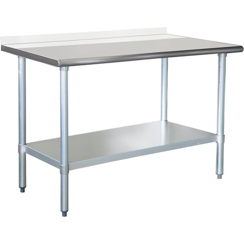 Stainless Steel Work Table Bottom Shelf &amp Upstand 1200x600x850mm | Stalwart DA-ETW12060B