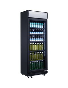 Commercial Drink cooler Upright 352 litres Dynamic cooling Hinged glass door Black | Stalwart DA-LG352DFBLACK