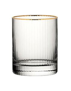 
Utopia Hayworth Double Old Fashioned Gold Rim Glasses 325ml (Pack of 6)