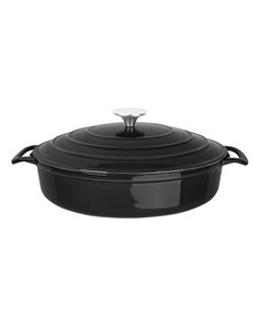 
Vogue Round Sauté Pan Black 3.5Ltr 280(D)x65(H)mm