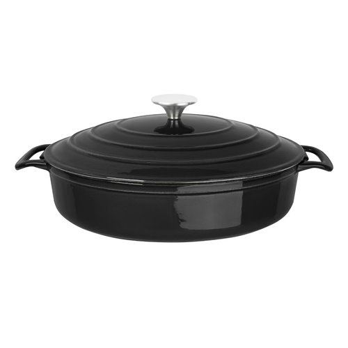 
Vogue Round Sauté Pan Black 3.5Ltr 280(D)x65(H)mm