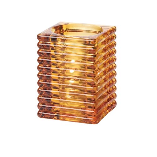 
Hollowick Horizontal Rib Block Amber Glass Lamp 73mm x 105mm (Pack of 6)