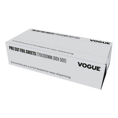 
Vogue Aluminium Foil Sheets 270x300mm (Pack of 500)