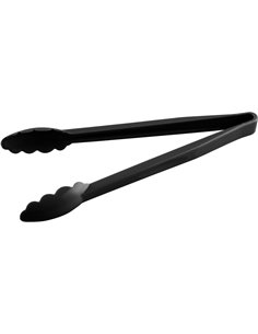 12&quot Catering Buffet Tongs Black Polycarbonate| Stalwart DA-UTITONG12