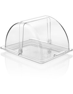 Polycarbonate Roll-up Dome Cover for GN1/2 Tray Clear | Stalwart DA-GFM12