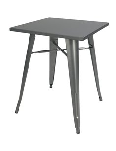 Bistro Table Steel Gun Metal 800x800mm Indoors | Stalwart DA-GSTB00130GM