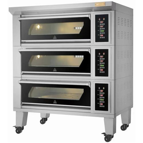 Bakery oven Electric 3 chambers 6 x 400x600mm trays 400°C Mechanical controls 19.8kW 400V | Stalwart DA-HTD60KI