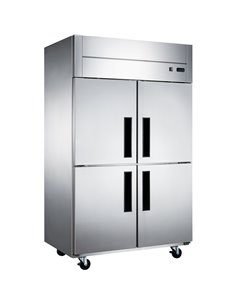 Commercial Freezer Stainless Steel Upright cabinet 2 split doors 1200 litre Fan cooling | Stalwart DA-D10DF