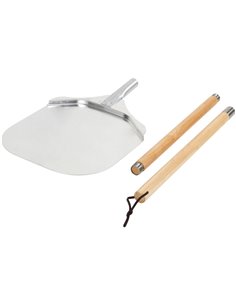 Pizza Peel 12'' square Wood handle Length 88cm | Stalwart DA-SPRX8812