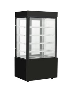 Cake counter 1000x740x1900mm 4 shelves LED Black | Stalwart DA-GN1000SMBLACK