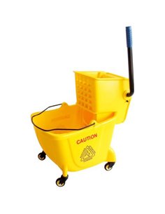 Professional Mop Bucket with Side Press Wringer 24 Litres | Stalwart DA-JYMWF2403