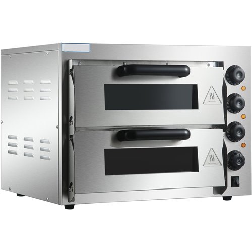 Electric Pizza oven 4+4 pizzas of 8'' | Stalwart DA-HEP2ST