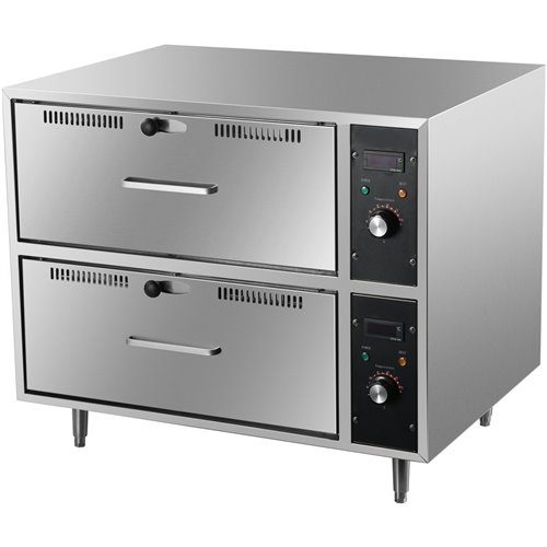 Commercial Food Warmer 2 drawers 2kW | Stalwart DA-HW82