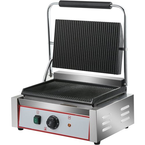 Heavy Duty XL Panini Contact grill Ribbed 2.2kW | Stalwart DA-HEG811E