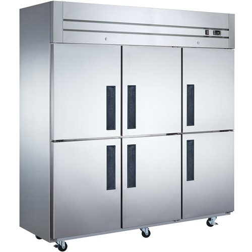 Commercial Refrigerator Stainless Steel Upright cabinet 3 split doors 1450 litre net Fan cooling | Stalwart DA-Z16DF