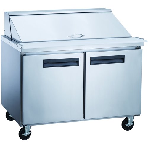 2 Door Mega Top Refrigerated Sandwich Prep Table 24xGN1/6 | Stalwart DA-DSP6024MS2