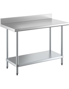 Commercial Stainless Steel Work Table Bottom shelf Upstand 1200x600x900mm | Stalwart DA-WT60120GB