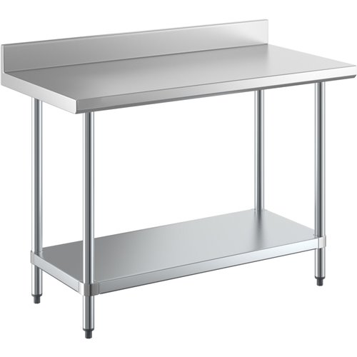 Commercial Stainless Steel Work Table Bottom shelf Upstand 1200x600x900mm | Stalwart DA-WT60120GB