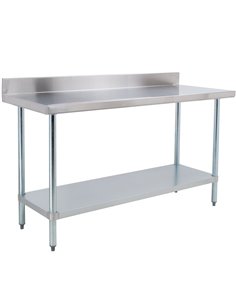 Commercial Stainless Steel Work Table Upstand 1800x600x900mm | Stalwart DA-WT60180GB