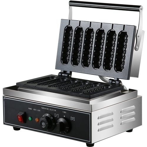 Commercial Corn Dog Waffle Maker 1.6kW 6 waffles Countertop | Stalwart DA-HX119