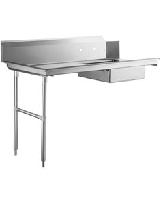 Commercial Stainless steel Pass Through Dishwasher Table with Sink Left 914mm Width | Stalwart DA-DC1T3036LEFTSINK