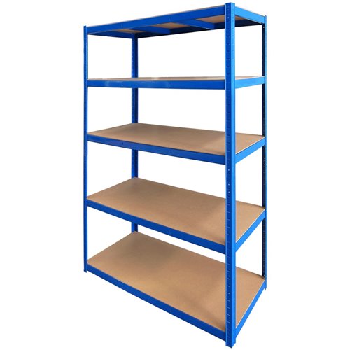 Commercial Blue Heavy Duty Shelving Unit 5 Shelves 1375kg Loading Capacity 900x450x1800mm | Stalwart DA-MD9045BLUE