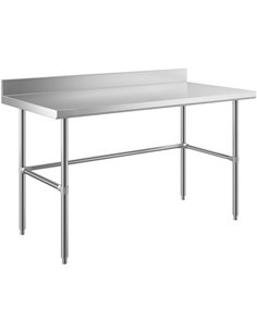 Commercial Stainless Steel Work Table No Bottom shelf with Upstand 1800x600x900mm | Stalwart DA-WT60180GBNU