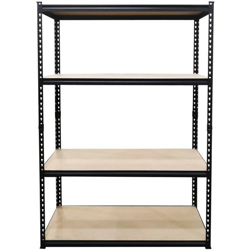 Industrial Shelving Unit Heavy duty 1200x600x1800mm 4 shelves 275 kg/shelf Black | Stalwart DA-SP1260BLACK