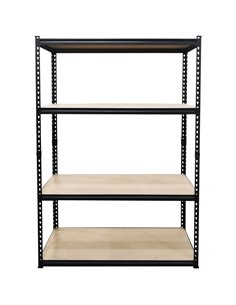 Industrial Shelving Unit Heavy duty 1500x600x1800mm 4 shelves 275 kg/shelf Black | Stalwart DA-SP1560BLACK